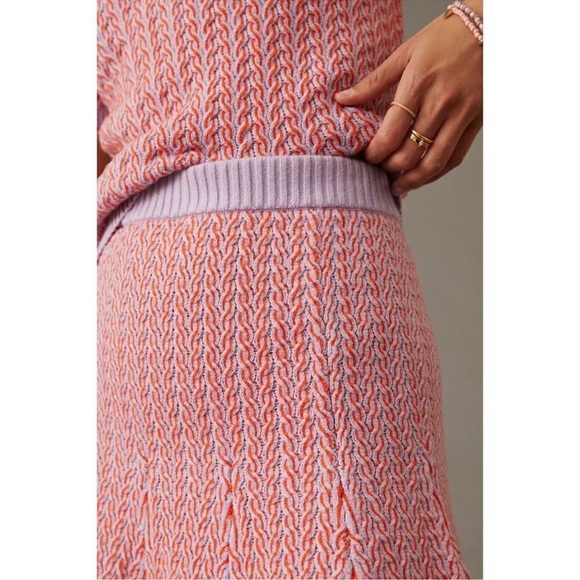 Anthropologie X Maeve Colorblocked Knit Skirt Set - Picture 3 of 4